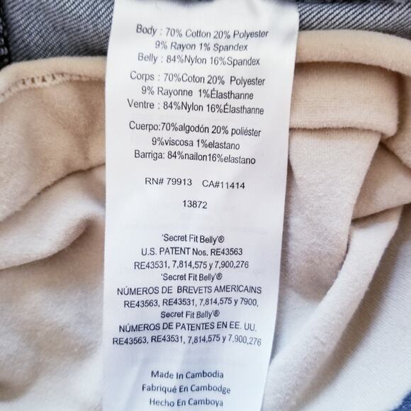 Lux Essentials Secret Fit Belly Skinny Distressed Jeans, Maternity 30 (US 10) - Picture 2 of 8